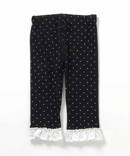 日本童裝 apres les cours 接觸冷感 荷葉邊七分緊身褲 80-130cm 女童款 夏季 PANTS