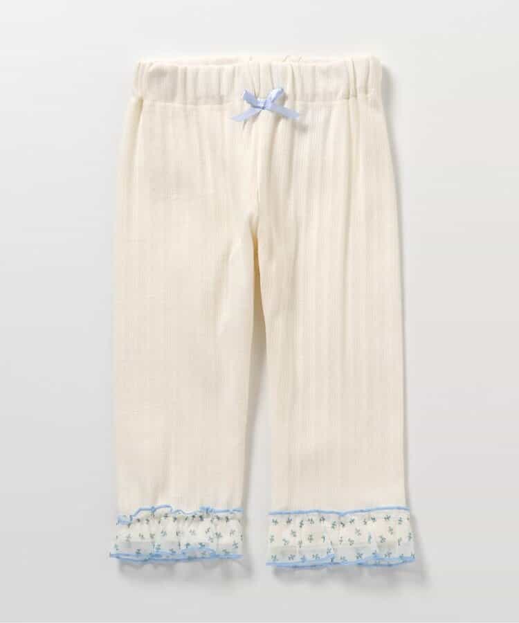 日本童裝 apres les cours 接觸冷感 荷葉邊七分緊身褲 80-130cm 女童款 夏季 PANTS