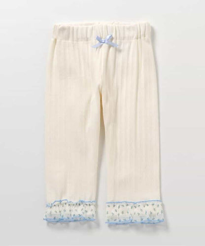 日本童裝 apres les cours 接觸冷感 荷葉邊七分緊身褲 80-130cm 女童款 夏季 PANTS