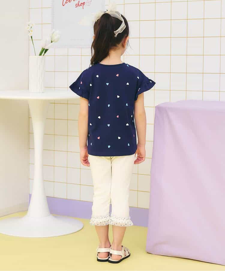 日本童裝 apres les cours 接觸冷感 荷葉邊七分緊身褲 80-130cm 女童款 夏季 PANTS
