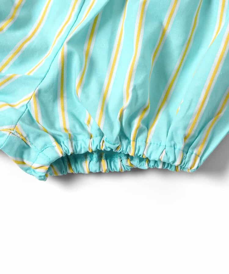 日本童裝 apres les cours 格紋條紋兩件套裝 70-80cm 女童款 夏季 TOPS  PANTS