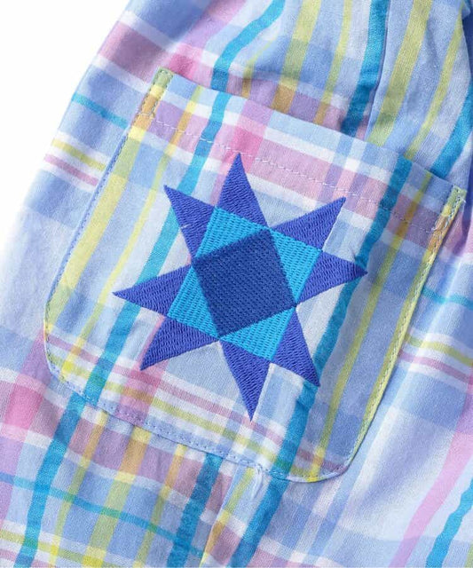 日本童裝 apres les cours 格紋條紋連衣 70-80cm 男童款 夏季 Jumpsuit