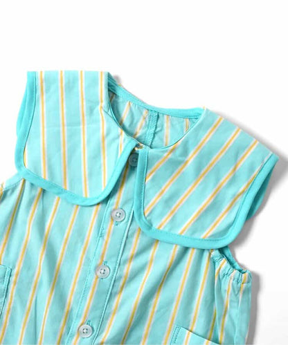 日本童裝 apres les cours 格紋條紋連衣 70-80cm 男童款 夏季 Jumpsuit