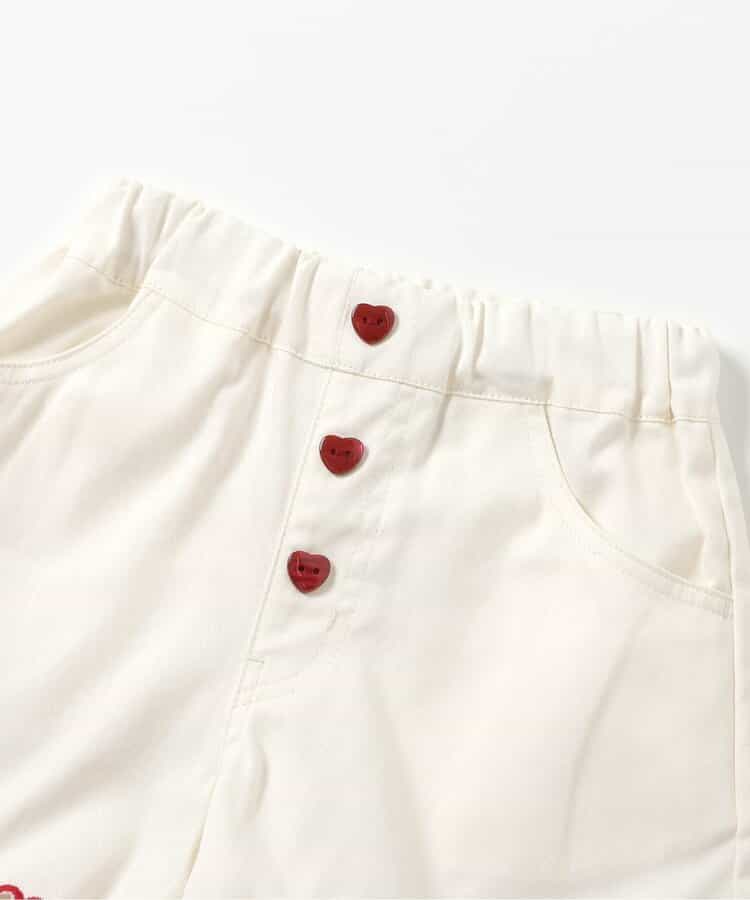 日本童裝 apres les cours 心型刺繡短褲 80-140cm 女童款 夏季 PANTS