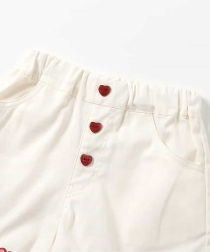 日本童裝 apres les cours 心型刺繡短褲 80-140cm 女童款 夏季 PANTS