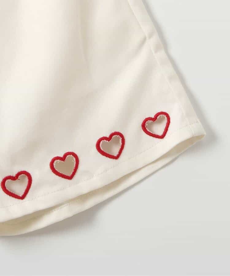 日本童裝 apres les cours 心型刺繡短褲 80-140cm 女童款 夏季 PANTS