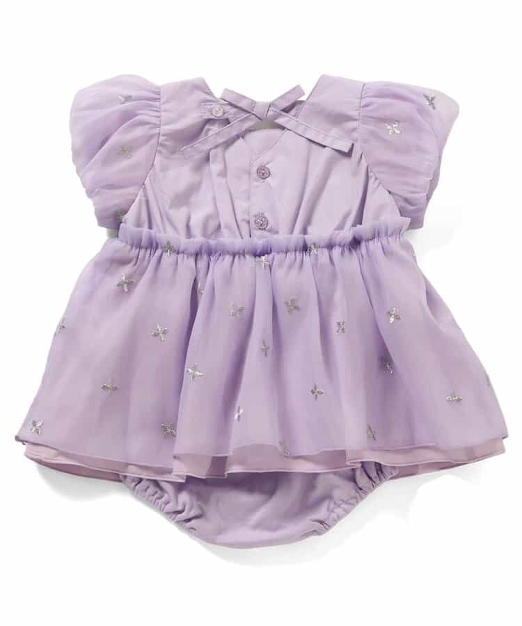 日本童裝 apres les cours 花花亮片刺繡連衣 70-80cm 女童款 初生嬰兒 夏季 Jumpsuit
