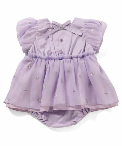 日本童裝 apres les cours 花花亮片刺繡連衣 70-80cm 女童款 初生嬰兒 夏季 Jumpsuit