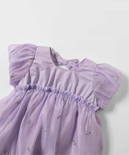 日本童裝 apres les cours 花花亮片刺繡連衣 70-80cm 女童款 初生嬰兒 夏季 Jumpsuit