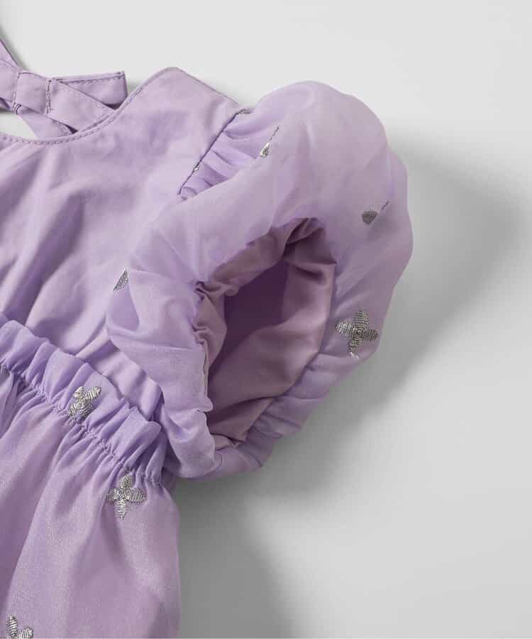 日本童裝 apres les cours 花花亮片刺繡連衣 70-80cm 女童款 初生嬰兒 夏季 Jumpsuit