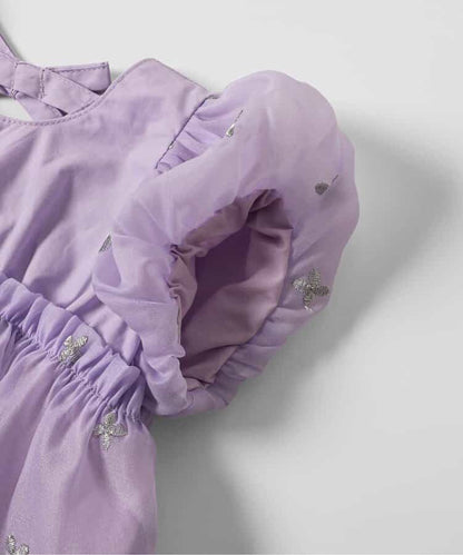 日本童裝 apres les cours 花花亮片刺繡連衣 70-80cm 女童款 初生嬰兒 夏季 Jumpsuit