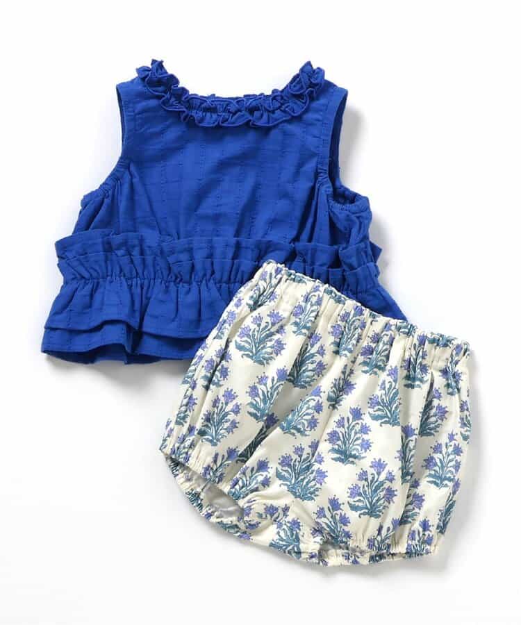 日本童裝 apres les cours 背心短褲兩件套裝 70-80cm 女童款 初生嬰兒 夏季 TOPS PANTS