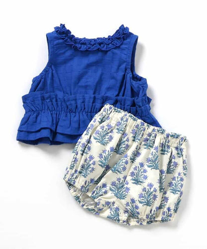 日本童裝 apres les cours 背心短褲兩件套裝 70-80cm 女童款 初生嬰兒 夏季 TOPS PANTS