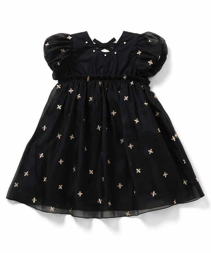 日本童裝 apres les cours 珍珠刺繡網紗連身裙 90-140cm 女童款 夏季 DRESSES