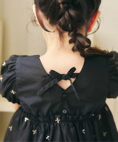 日本童裝 apres les cours 珍珠刺繡網紗連身裙 90-140cm 女童款 夏季 DRESSES