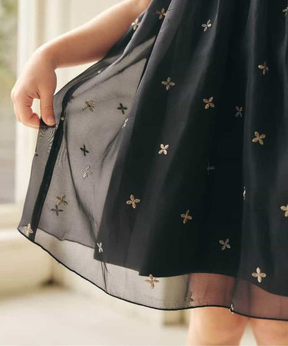 日本童裝 apres les cours 珍珠刺繡網紗連身裙 90-140cm 女童款 夏季 DRESSES