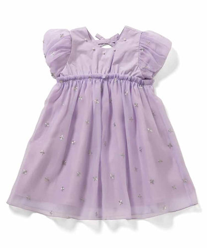 日本童裝 apres les cours 珍珠刺繡網紗連身裙 90-140cm 女童款 夏季 DRESSES