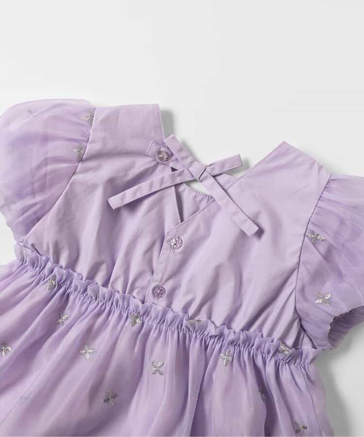 日本童裝 apres les cours 珍珠刺繡網紗連身裙 90-140cm 女童款 夏季 DRESSES