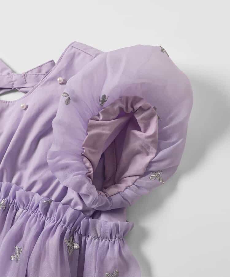 日本童裝 apres les cours 珍珠刺繡網紗連身裙 90-140cm 女童款 夏季 DRESSES