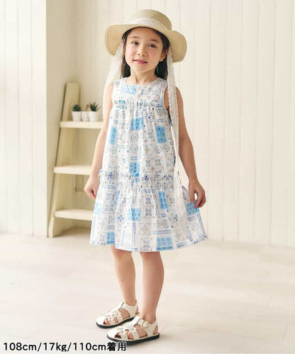 日本童裝 apres les cours 夏季印花連身裙 80-140cm 女童款 夏季 DRESSES