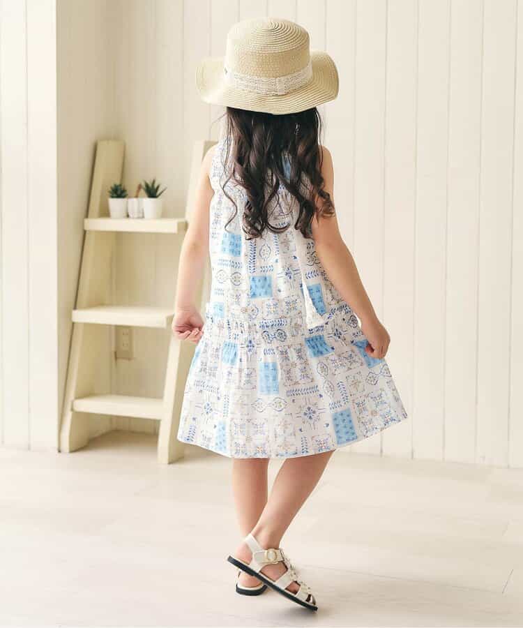 日本童裝 apres les cours 夏季印花連身裙 80-140cm 女童款 夏季 DRESSES