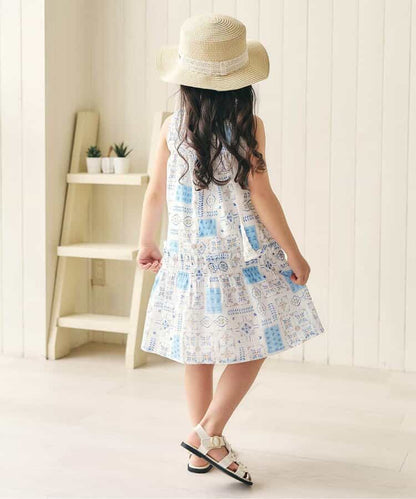日本童裝 apres les cours 夏季印花連身裙 80-140cm 女童款 夏季 DRESSES