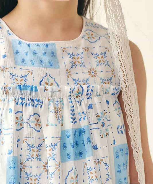 日本童裝 apres les cours 夏季印花連身裙 80-140cm 女童款 夏季 DRESSES