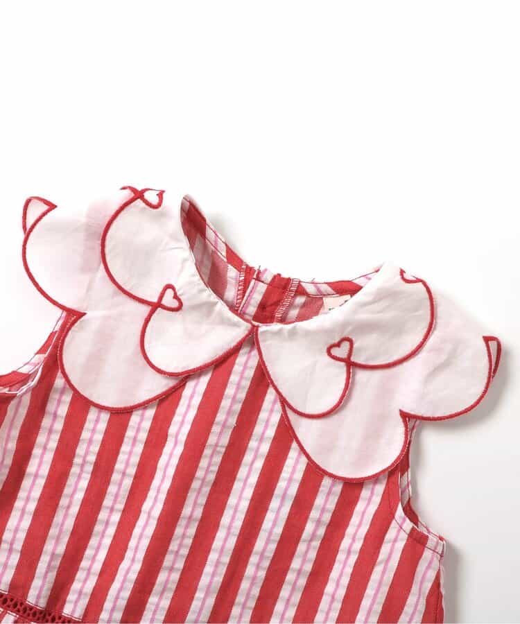 日本童裝 apres les cours 花花領上衣 80-140cm 女童款 夏季 TOPS