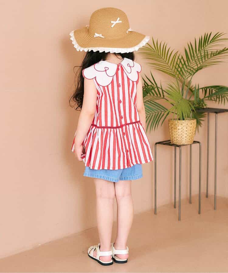 日本童裝 apres les cours 花花領上衣 80-140cm 女童款 夏季 TOPS
