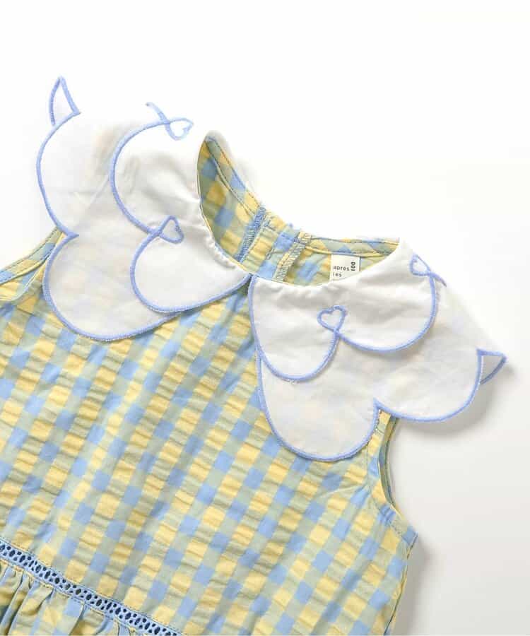 日本童裝 apres les cours 花花領上衣 80-140cm 女童款 夏季 TOPS