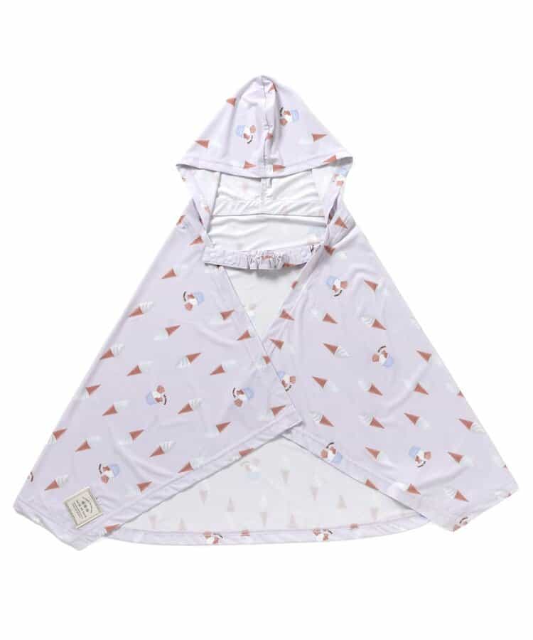 日本童裝 apres les cours 防UV 接觸冷感 連帽披肩 F 女童款 夏季 OUTERWEAR