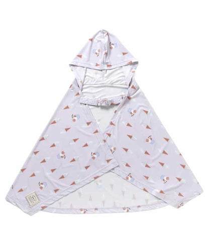 日本童裝 apres les cours 防UV 接觸冷感 連帽披肩 F 女童款 夏季 OUTERWEAR