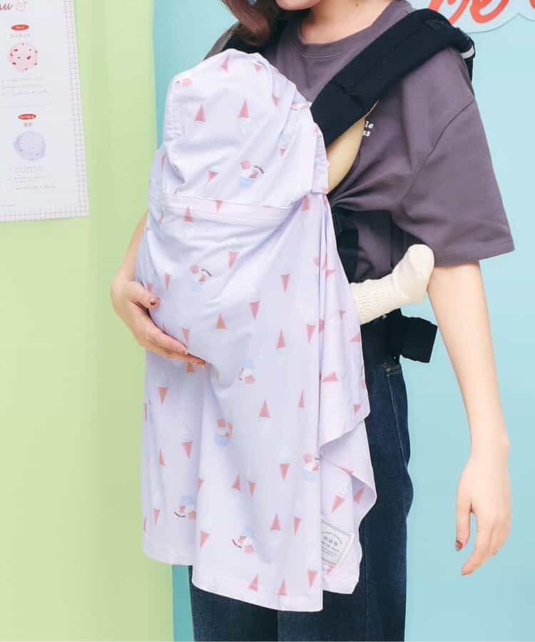 日本童裝 apres les cours 防UV 接觸冷感 連帽披肩 F 女童款 夏季 OUTERWEAR