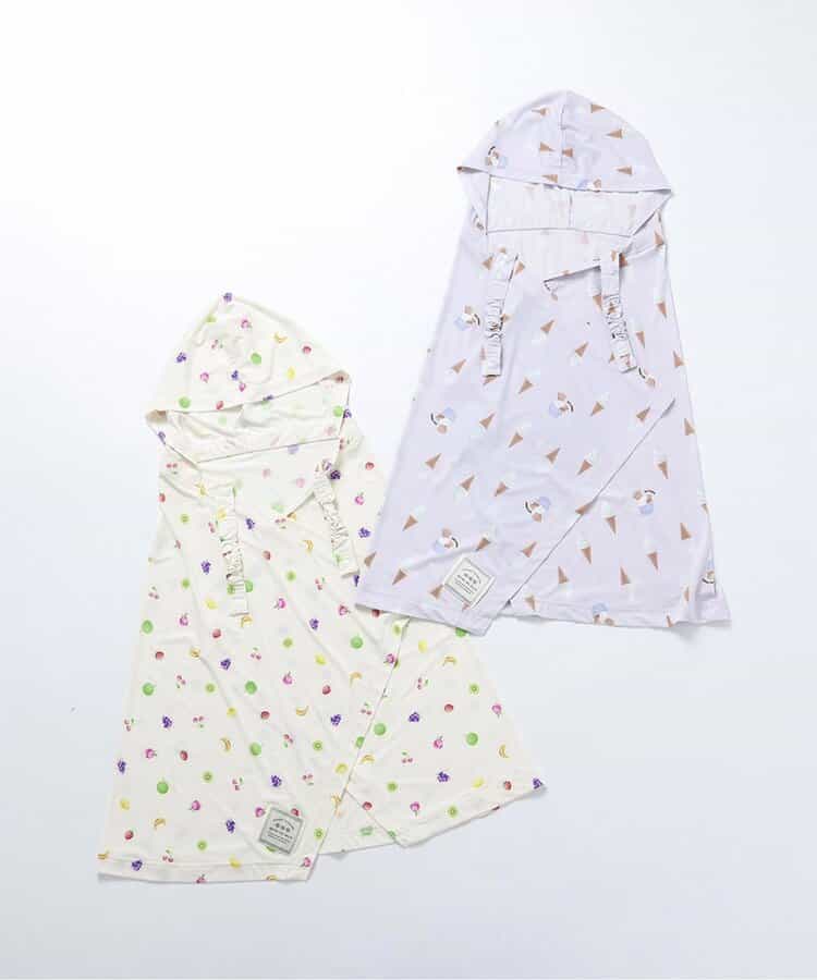 日本童裝 apres les cours 防UV 接觸冷感 連帽披肩 F 女童款 夏季 OUTERWEAR