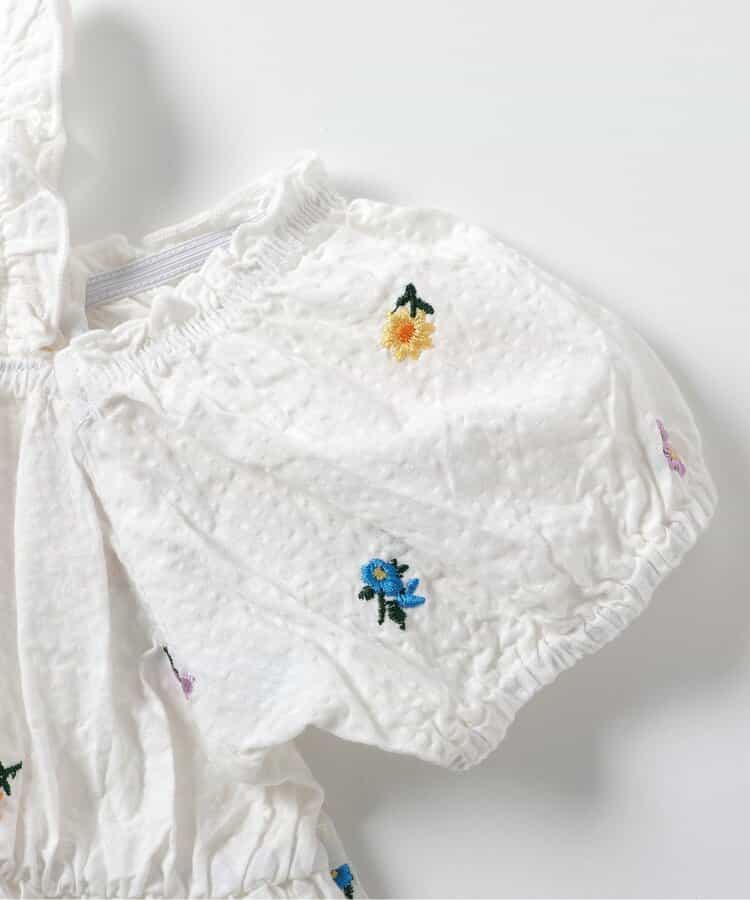 日本童裝 apres les cours 肩帶荷葉邊刺繡上衣 80-140cm 女童款 夏季 TOPS