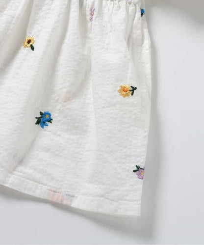日本童裝 apres les cours 肩帶荷葉邊刺繡上衣 80-140cm 女童款 夏季 TOPS