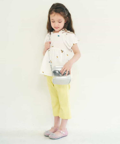 日本童裝 apres les cours 肩帶荷葉邊刺繡上衣 80-140cm 女童款 夏季 TOPS
