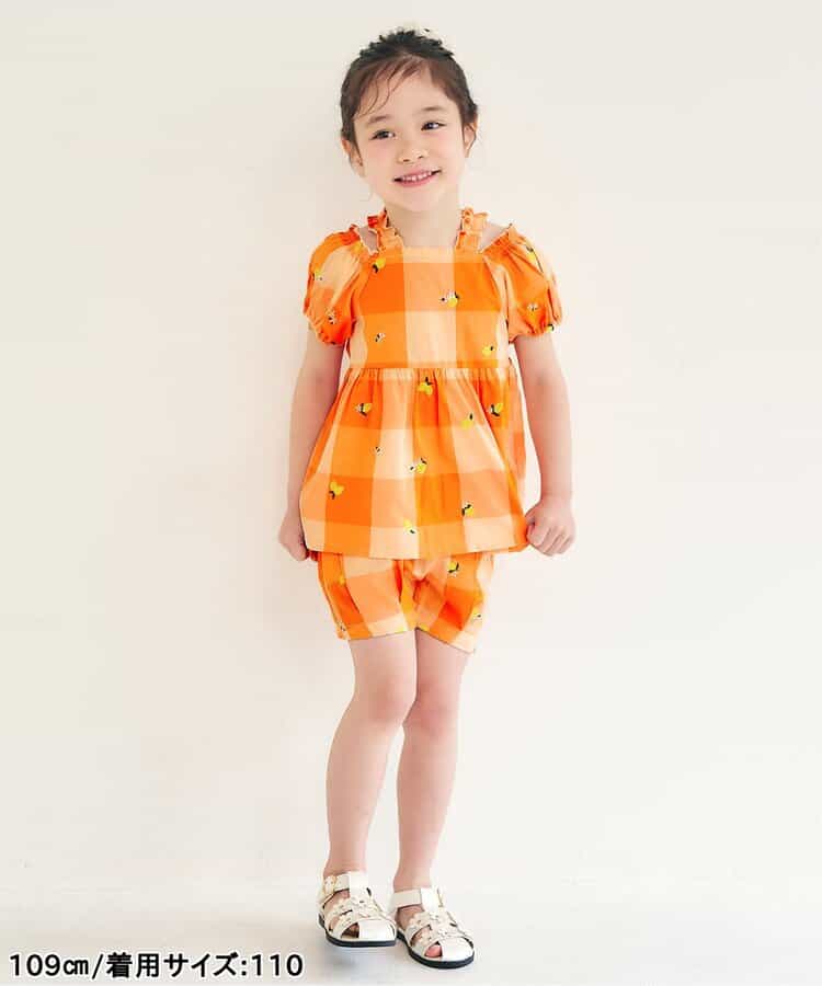 日本童裝 apres les cours 肩帶荷葉邊刺繡上衣 80-140cm 女童款 夏季 TOPS