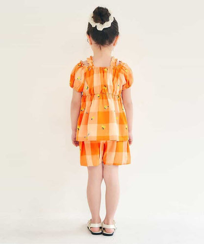 日本童裝 apres les cours 肩帶荷葉邊刺繡上衣 80-140cm 女童款 夏季 TOPS