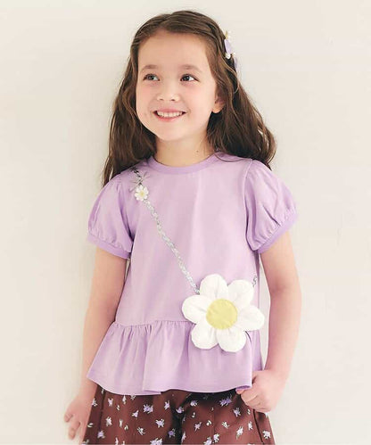 日本童裝 apres les cours 花花圖案上衣 80-140cm 女童款 夏季 TOPS