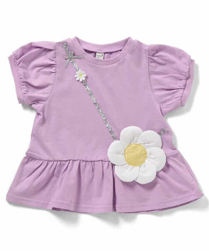 日本童裝 apres les cours 花花圖案上衣 80-140cm 女童款 夏季 TOPS