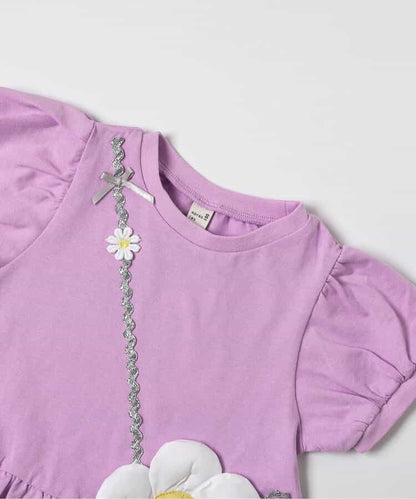 日本童裝 apres les cours 花花圖案上衣 80-140cm 女童款 夏季 TOPS