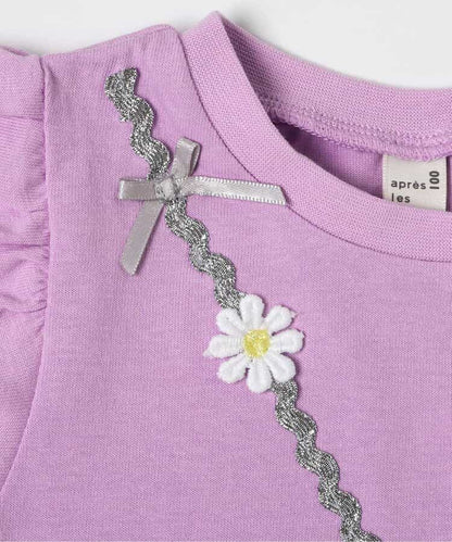 日本童裝 apres les cours 花花圖案上衣 80-140cm 女童款 夏季 TOPS