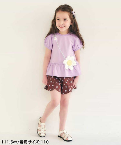 日本童裝 apres les cours 花花圖案上衣 80-140cm 女童款 夏季 TOPS