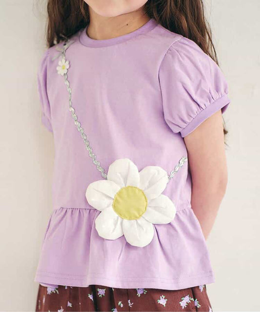 日本童裝 apres les cours 花花圖案上衣 80-140cm 女童款 夏季 TOPS