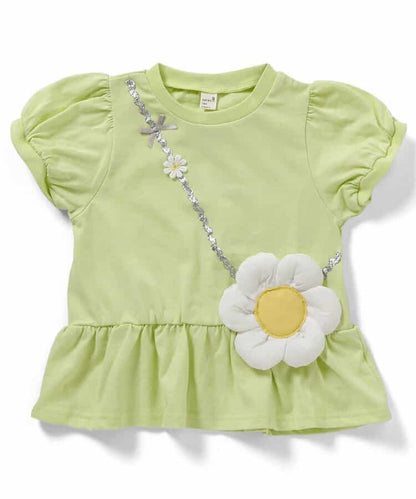 日本童裝 apres les cours 花花圖案上衣 80-140cm 女童款 夏季 TOPS