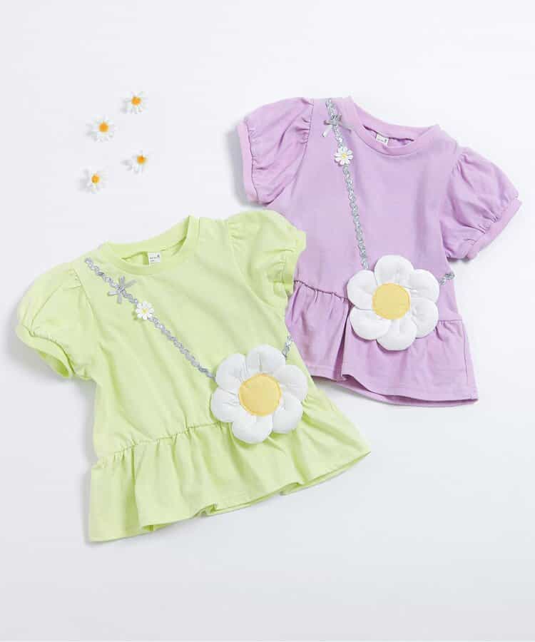 日本童裝 apres les cours 花花圖案上衣 80-140cm 女童款 夏季 TOPS