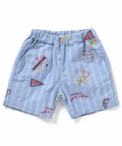 日本童裝 apres les cours 夏季圖案刺繡短褲 80-130cm 男童款 夏季 PANTS