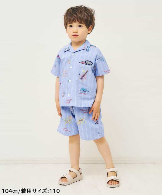 日本童裝 apres les cours 夏季圖案刺繡短褲 80-130cm 男童款 夏季 PANTS