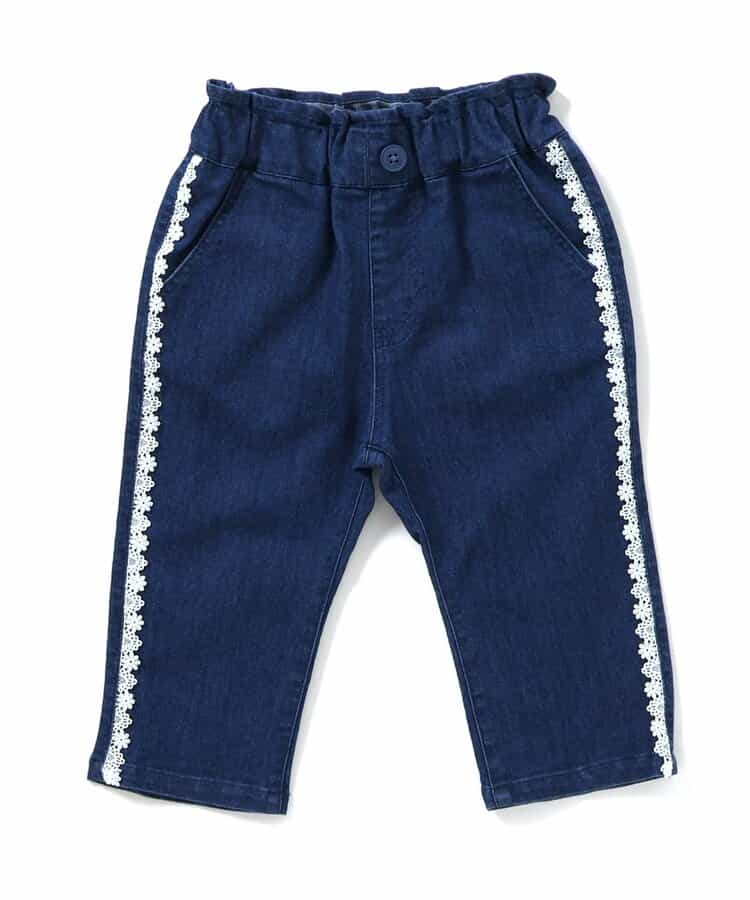 日本童裝 apres les cours 接觸冷感 蕾絲七分長褲 80-140cm 女童款 夏季 PANTS
